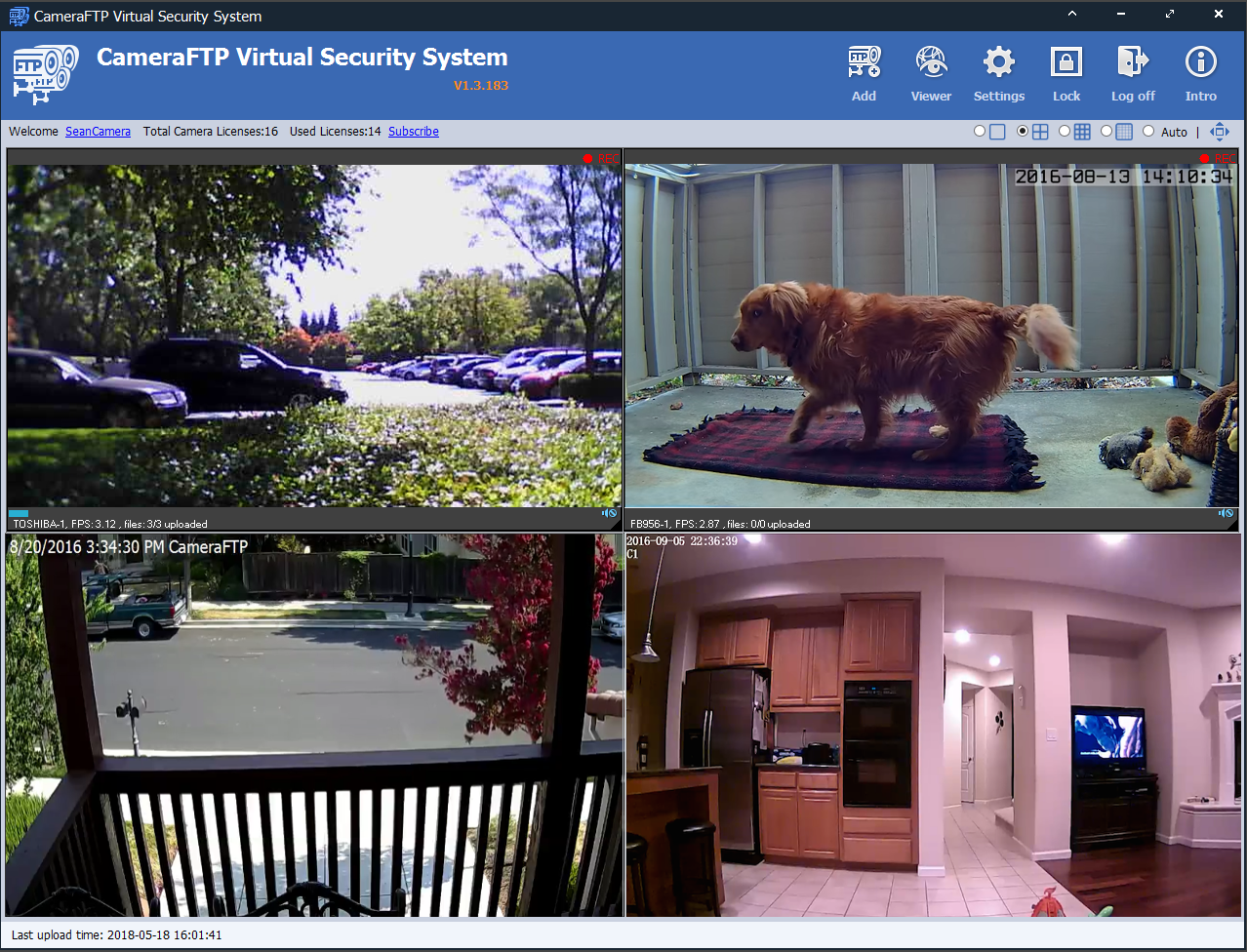 CameraFTP Virtual Security System screenshot