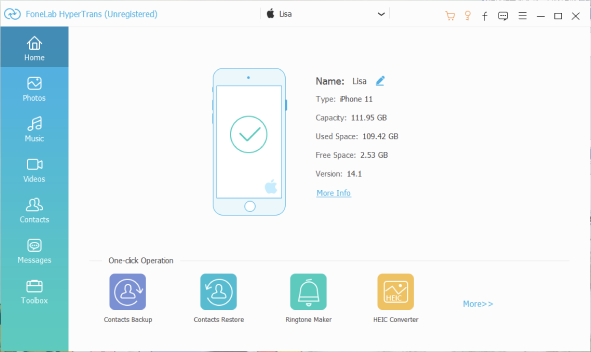 FoneLab HyperTrans screenshot