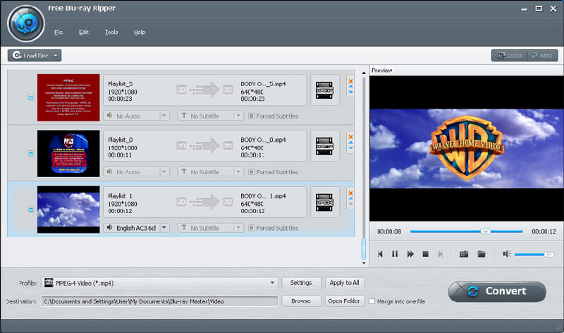Blu-ray Master Free DVD Ripper screenshot