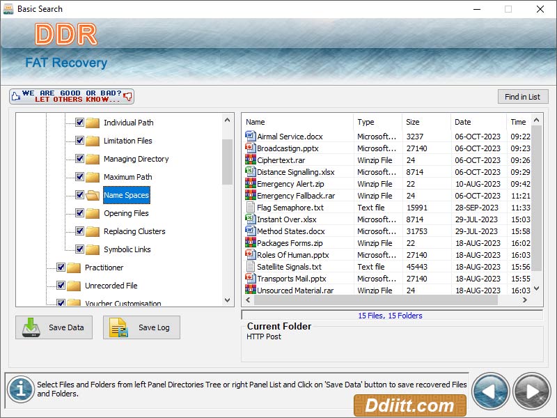 FAT Files Recovery Software screenshot