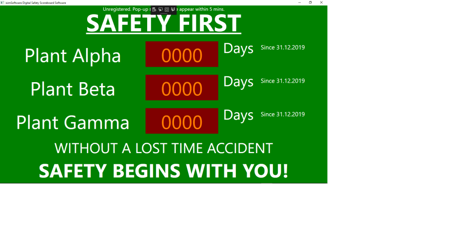 isimSoftware Digital Safety Scoreboard Software screenshot