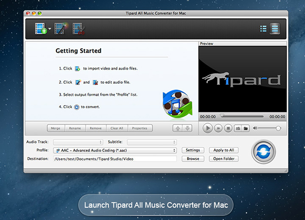 Tipard All Music Converter for Mac screenshot