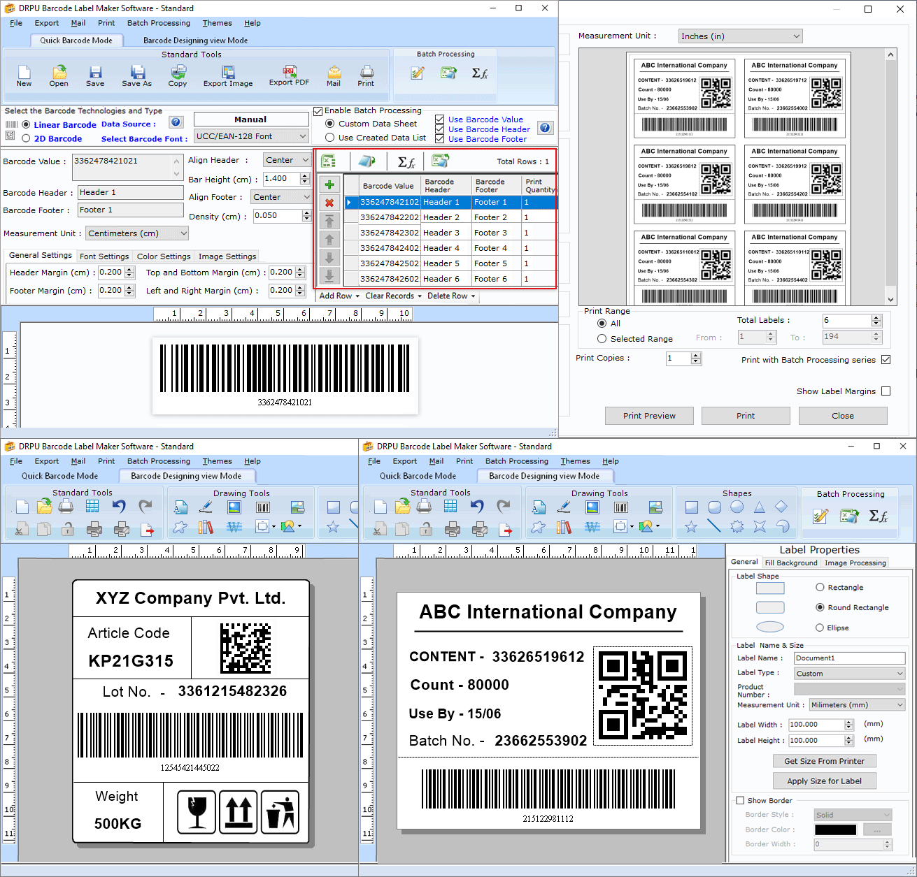 Barcode Generator - Standard Edition screenshot