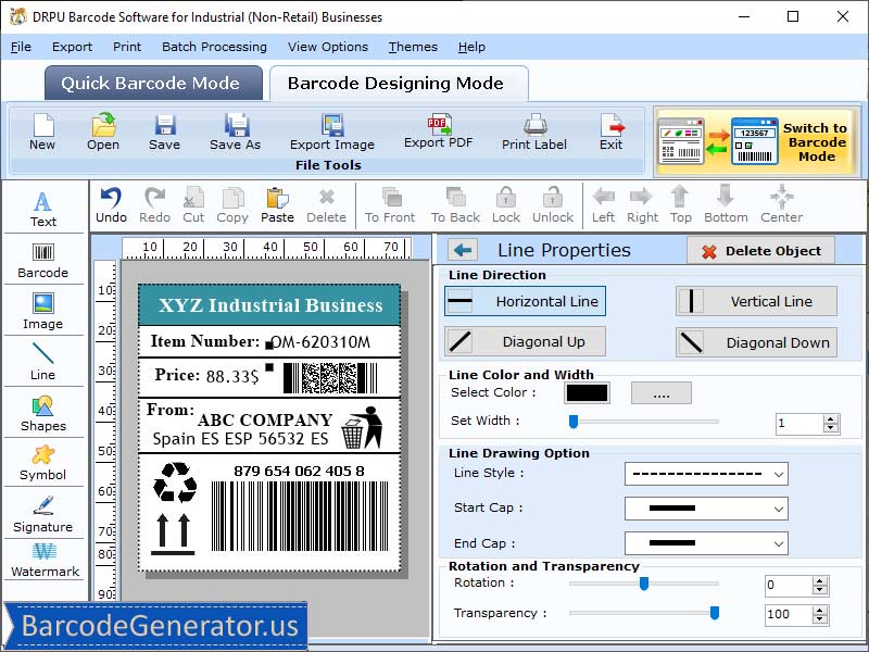 Barcode Generator for Warehousing screenshot