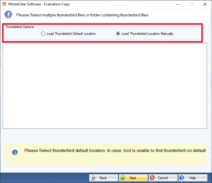 WholeClear Thunderbird Converter screenshot