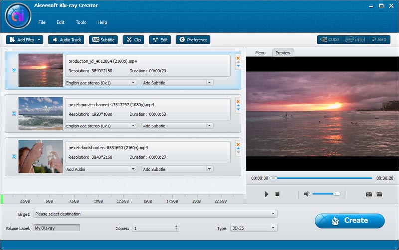 Aiseesoft Blu-ray Creator screenshot