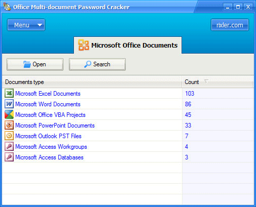 Office MultiDocument Password Cracker screenshot