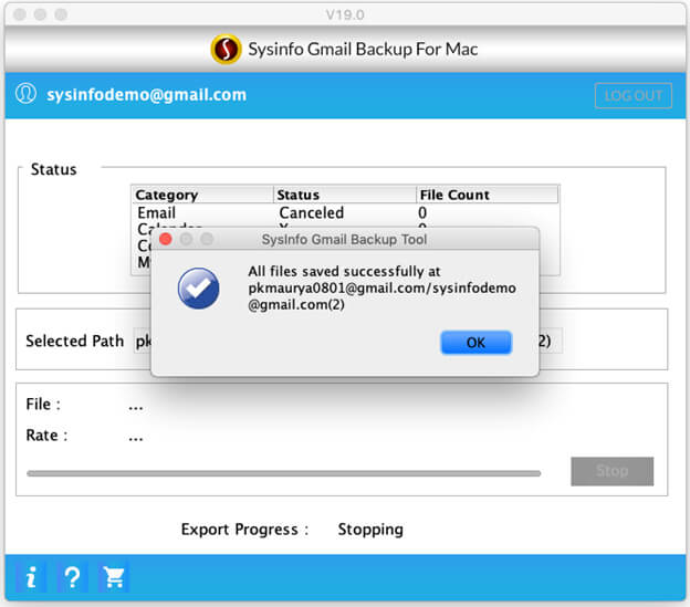Mac Gmail Backup screenshot