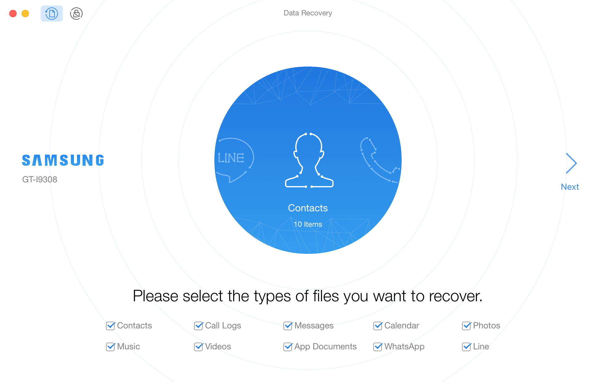 PhoneRescue for Android for Mac screenshot