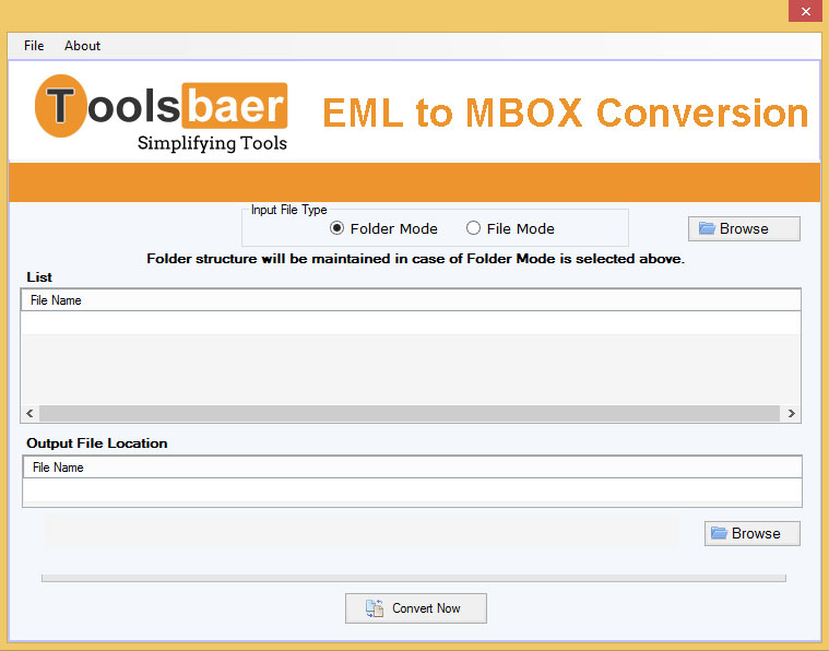 ToolsBaer EML to MBOX Conversion screenshot
