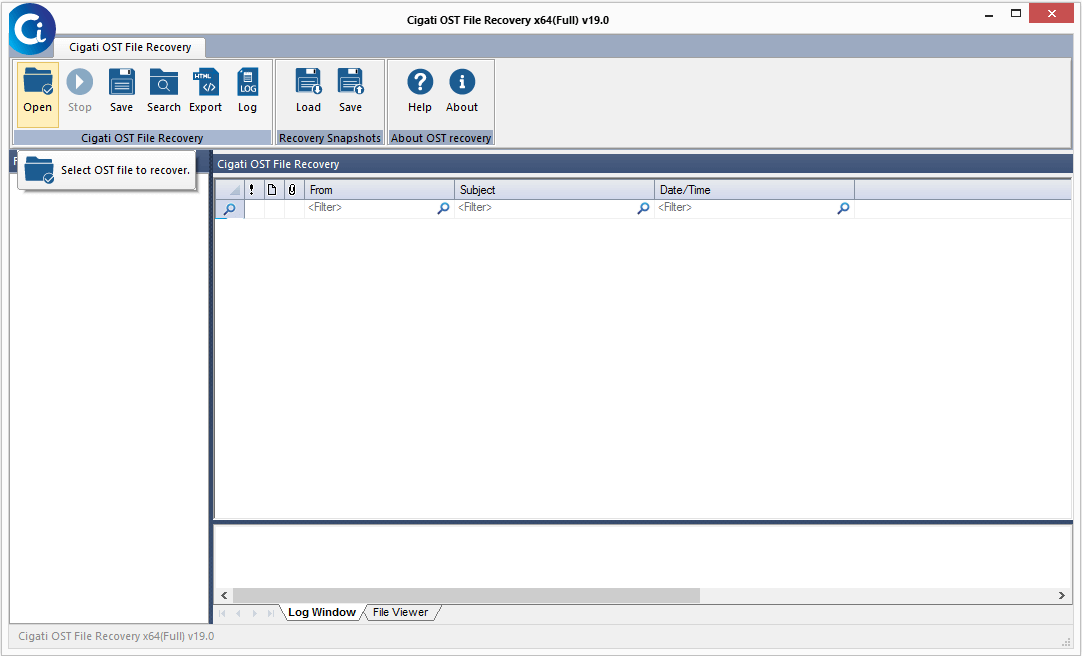 OST File Recovery screenshot