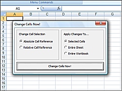 Change Absolute References in Excel screenshot