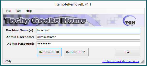 RemoteRemoveIE screenshot