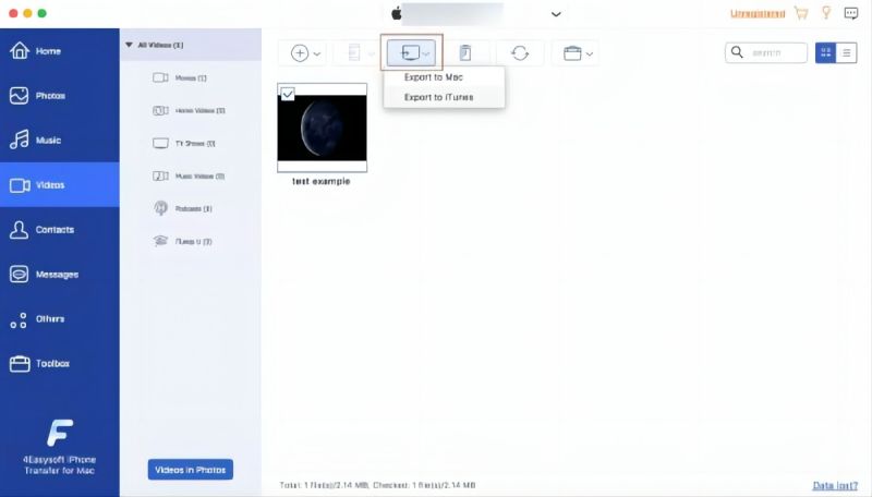 4Easysoft iPhone Transfer for Mac screenshot