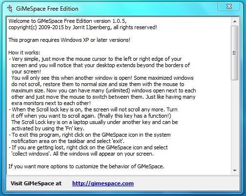 GiMeSpace Free Edition screenshot