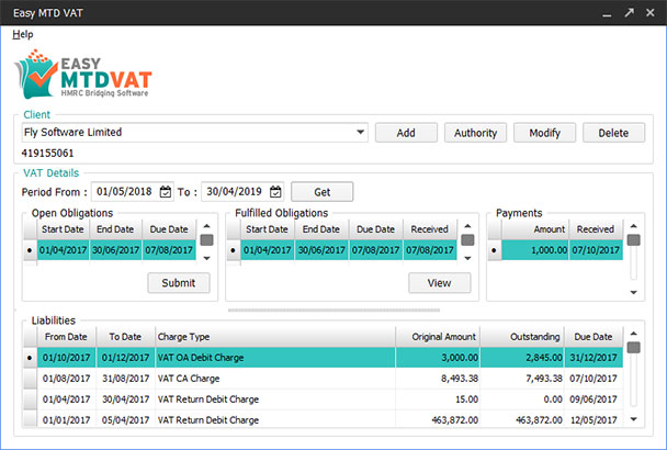 Easy MTD VAT screenshot