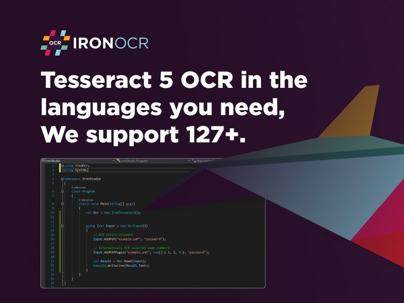 Tesseract OCR in C# screenshot