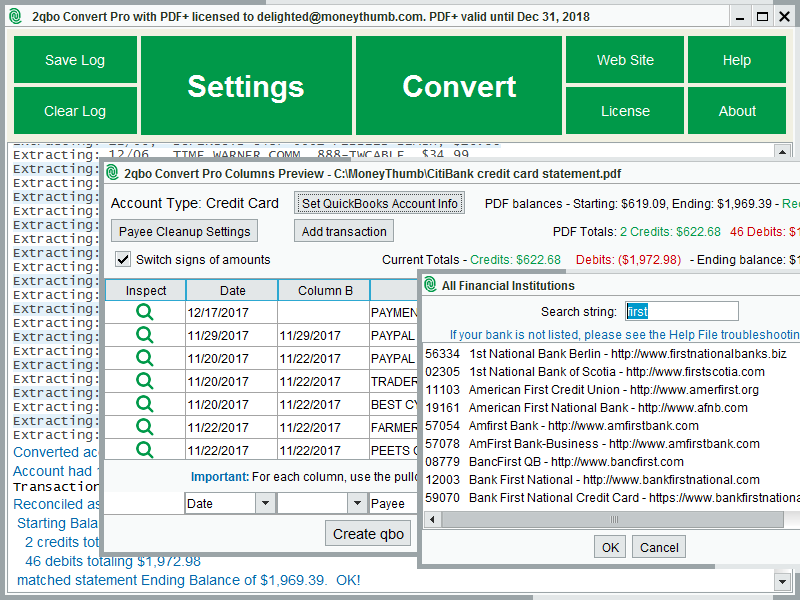 2qbo Convert Pro screenshot