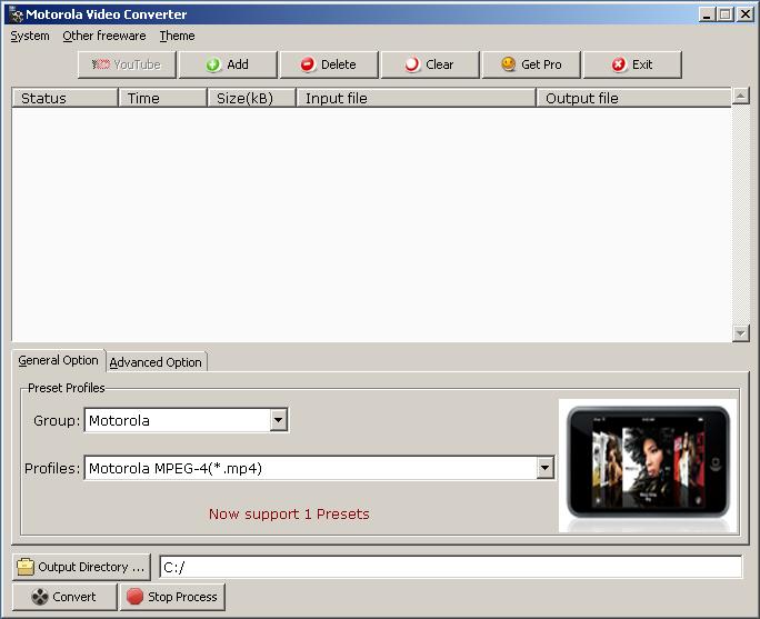 Video Converter for Motorola screenshot