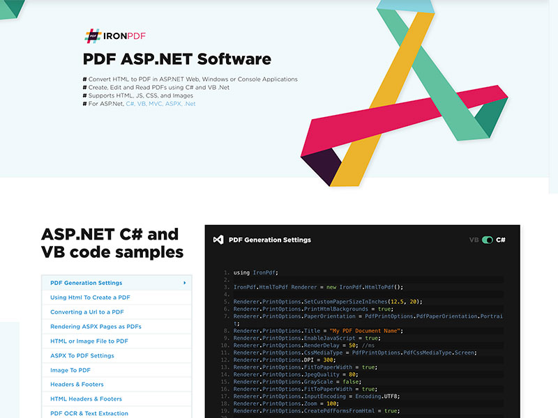 ASP. NET PDF Generator screenshot
