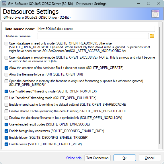 GM - Free SQLite ODBC Driver screenshot