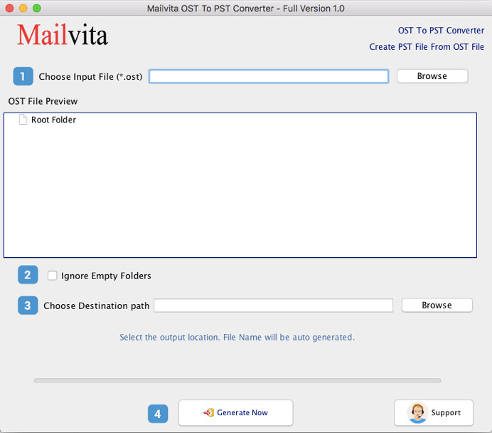 MailVita OST to PST Converter for Mac screenshot