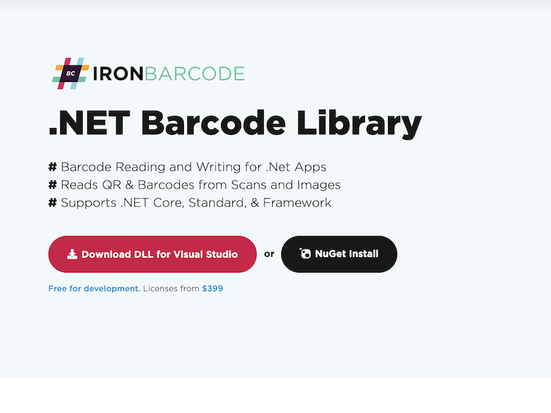 .NET Barcode Library screenshot