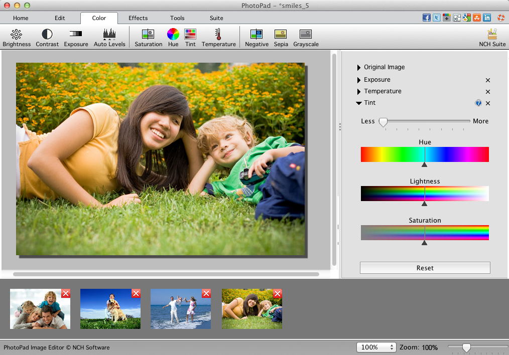 PhotoPad Photo Editor Free for Mac screenshot