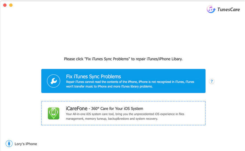 TunesCare for Mac screenshot