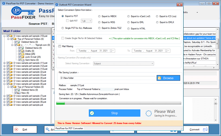 PassFixer For PST Converter Software screenshot