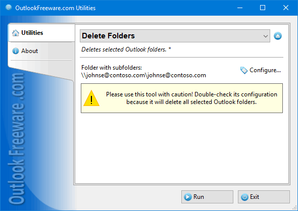 Delete Folders for Outlook screenshot