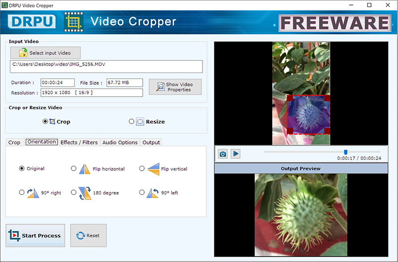 DRPU Video Cropper Freeware Software screenshot
