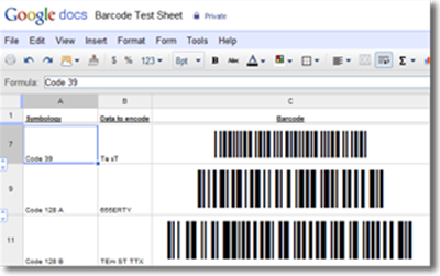 Sheets Linear Barcode Script for Google screenshot