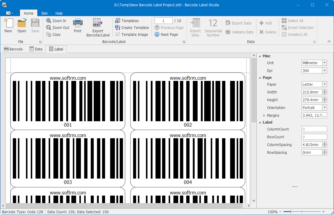 Barcode Label Studio screenshot