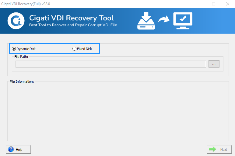 Cigati VDI Recovery Software screenshot