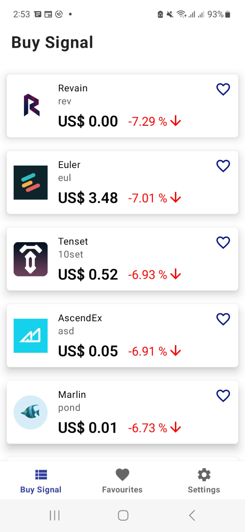 BuySignal screenshot