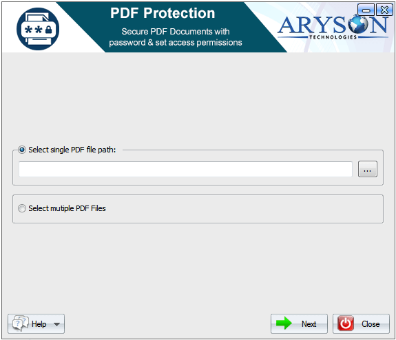 PDF Protection screenshot