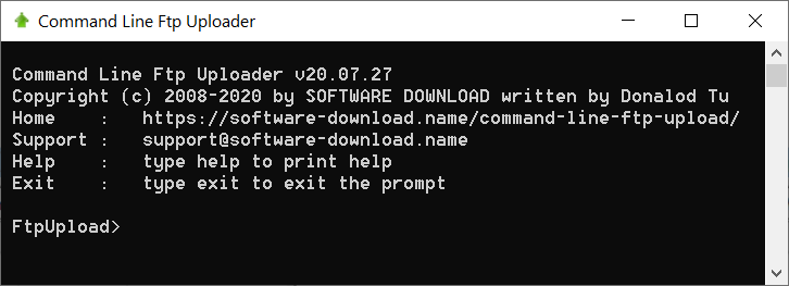 Command Line Ftp Uploader screenshot