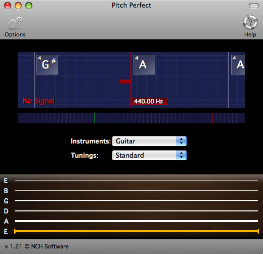 PitchPerfect Free Guitar Tuner for Mac screenshot