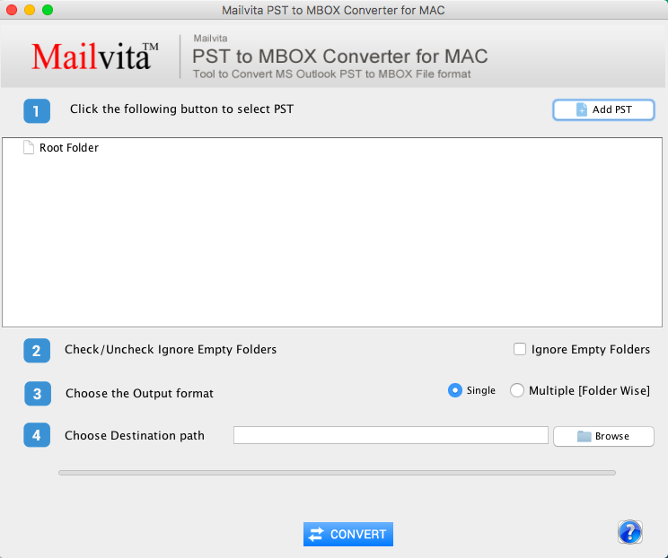 MailVita PST to MBOX Converter for Mac screenshot