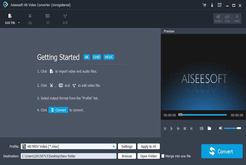 Aiseesoft HD Video Converter screenshot