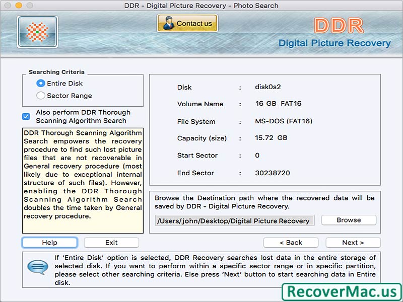 Recover Mac for Digital Picture screenshot