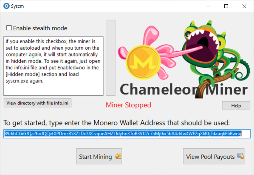 Chameleon Miner screenshot