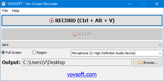 Vov Screen Recorder screenshot