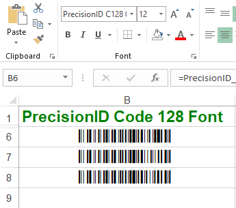 PrecisionID Code 128 Fonts screenshot