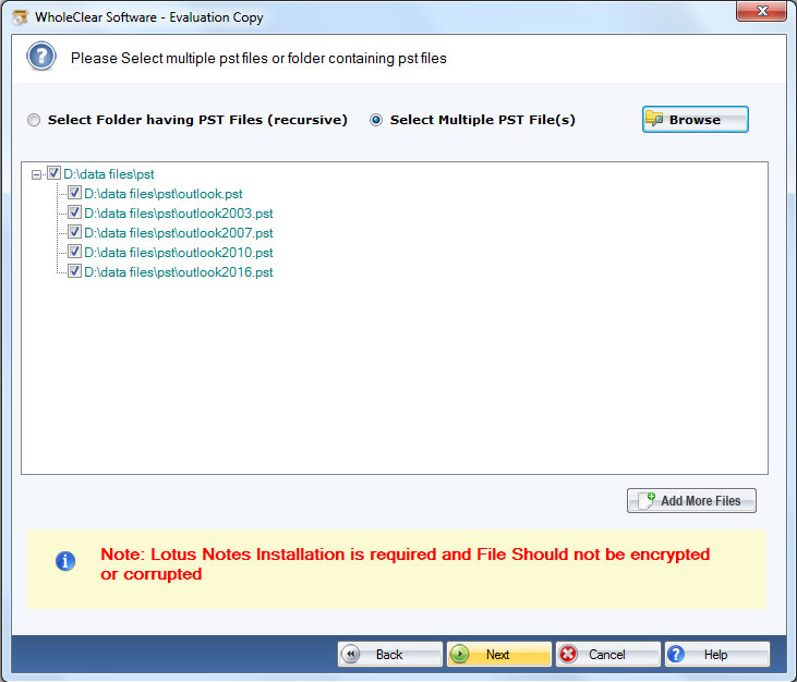 WholeClear PST Converter screenshot