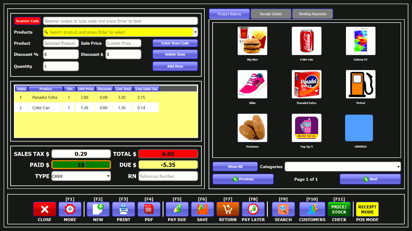 StarCode Network Plus POS and Inventory screenshot