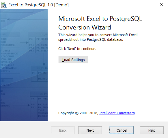 Excel-to-PostgreSQL screenshot