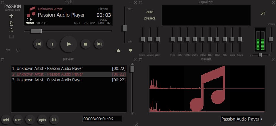 Passion Audio Player screenshot