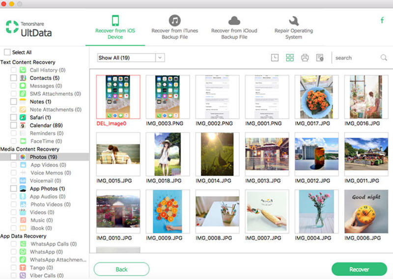 UltData-iPhone Data Recovery for Mac screenshot